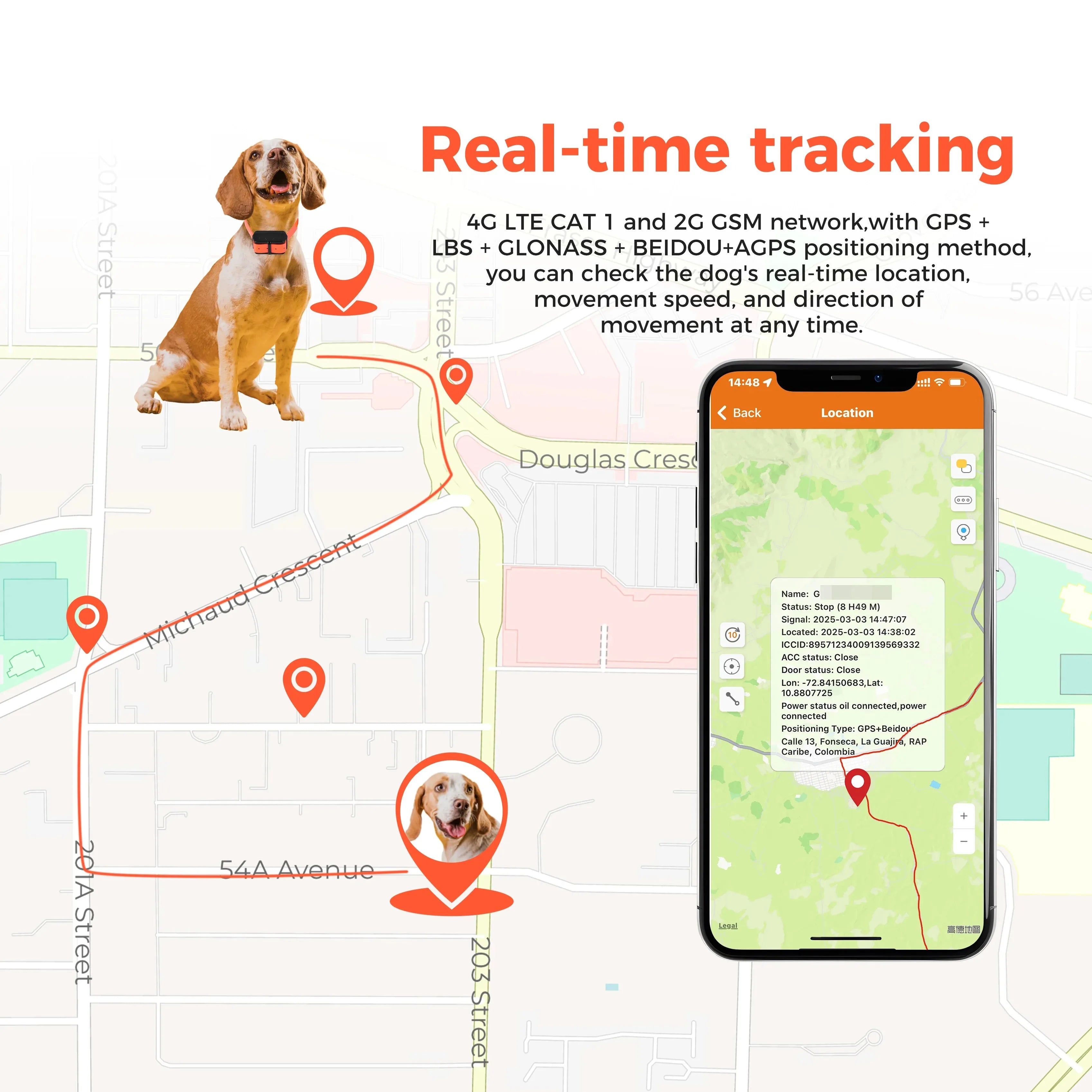 GPS Smart Pet Tracker Collar
